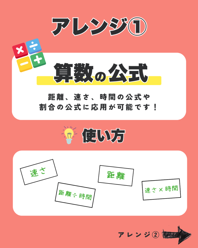 アレンジ① 算数の公式